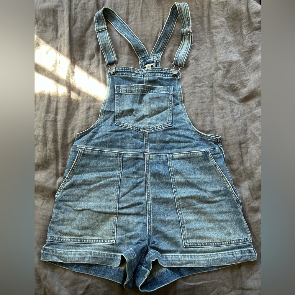 Jean short overalls